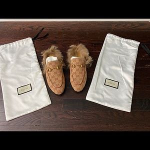 Authentic Gucci Princetown Canvas Slippers